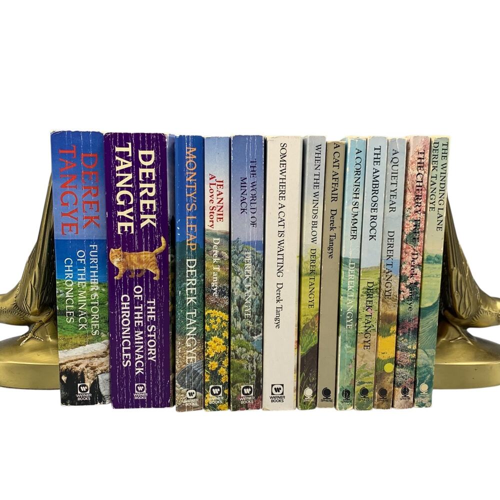 Derek Tangye Minack Chronicles Book Lot Flower Farmer Cat Animal Lover VTG 80s
